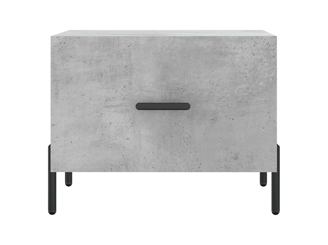 Tables basses 2 pcs gris béton 50x50x40 cm bois d'ingénierie