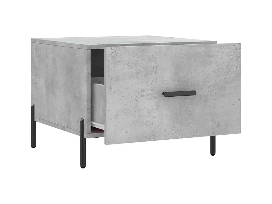 Tables basses 2 pcs gris béton 50x50x40 cm bois d'ingénierie