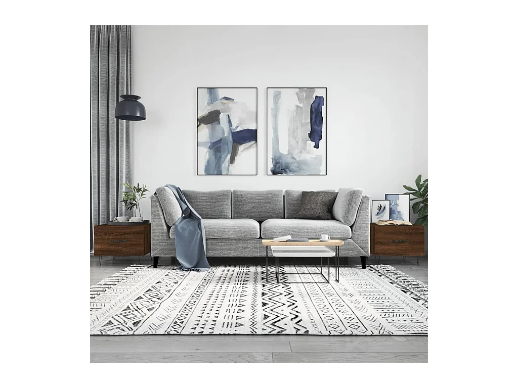 Tables basses 2 pcs chêne marron 50x50x40 cm bois d'ingénierie