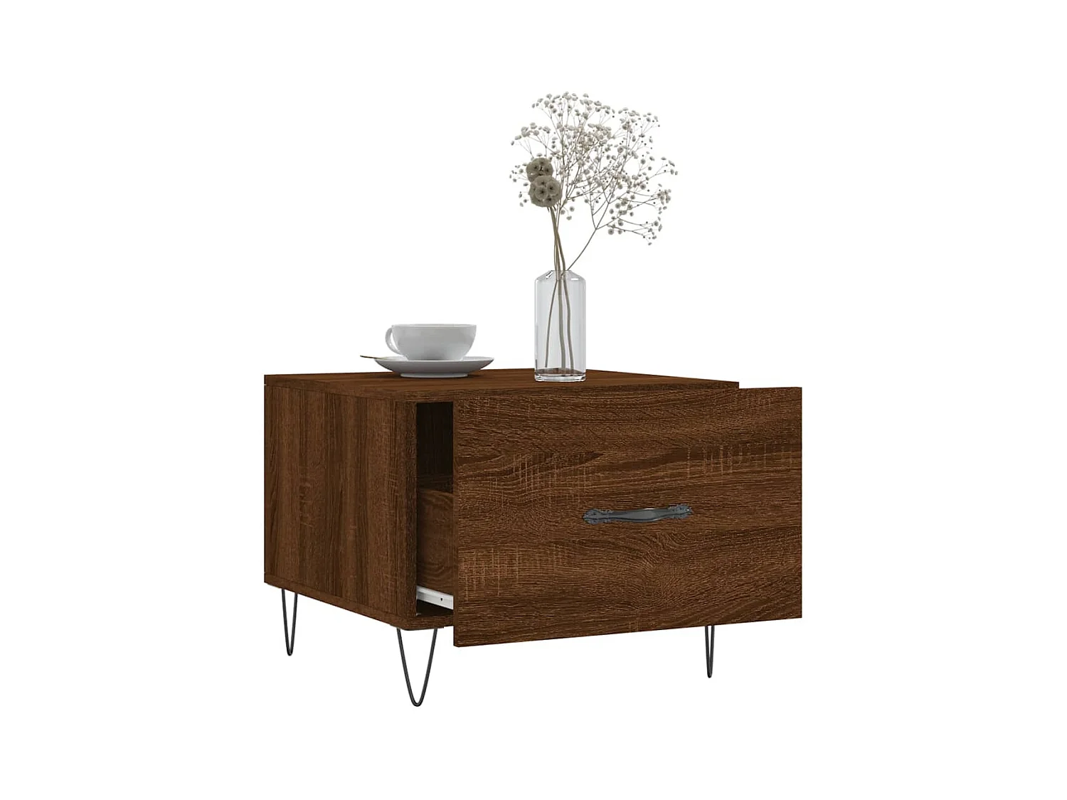 Tables basses 2 pcs chêne marron 50x50x40 cm bois d'ingénierie