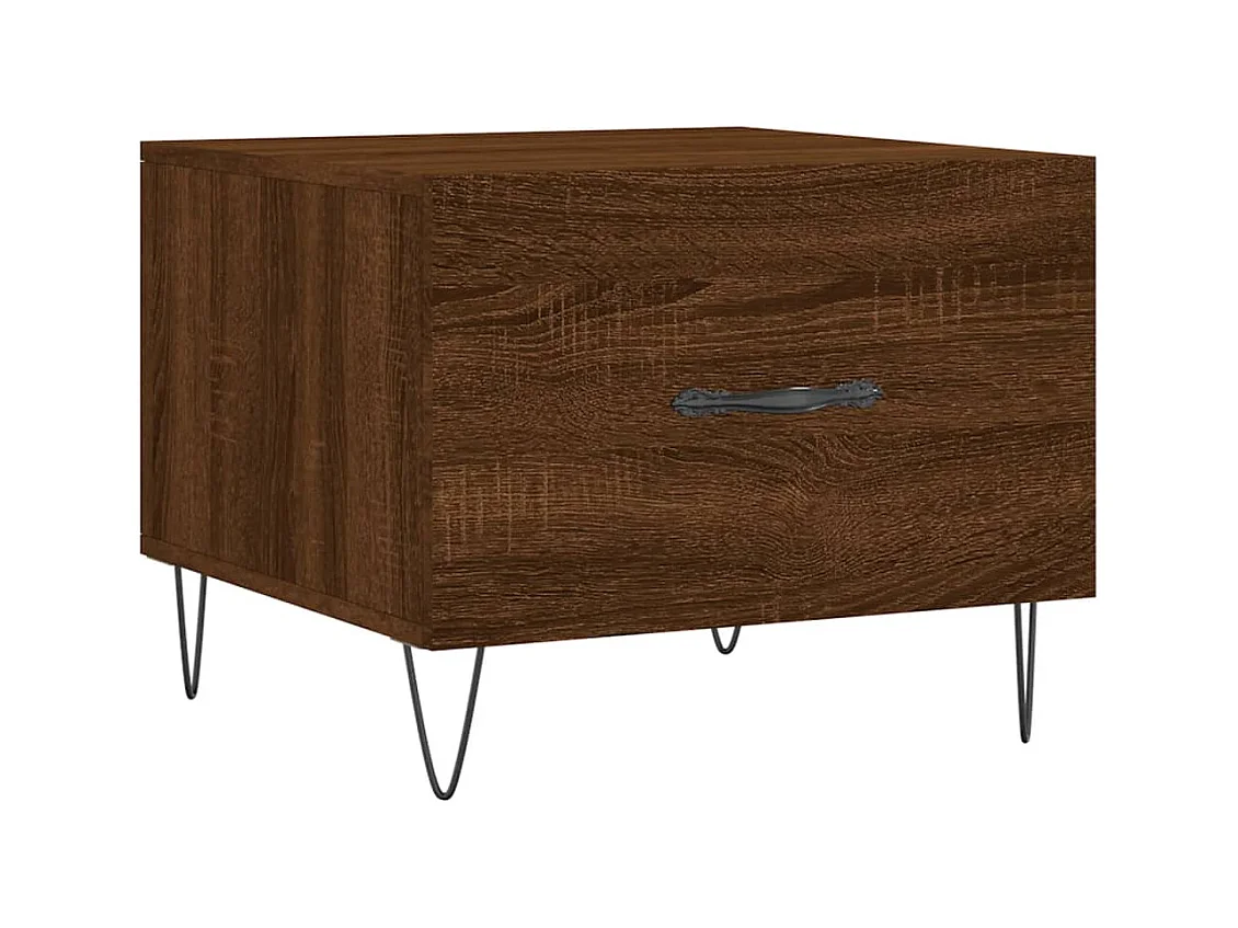 Tables basses 2 pcs chêne marron 50x50x40 cm bois d'ingénierie