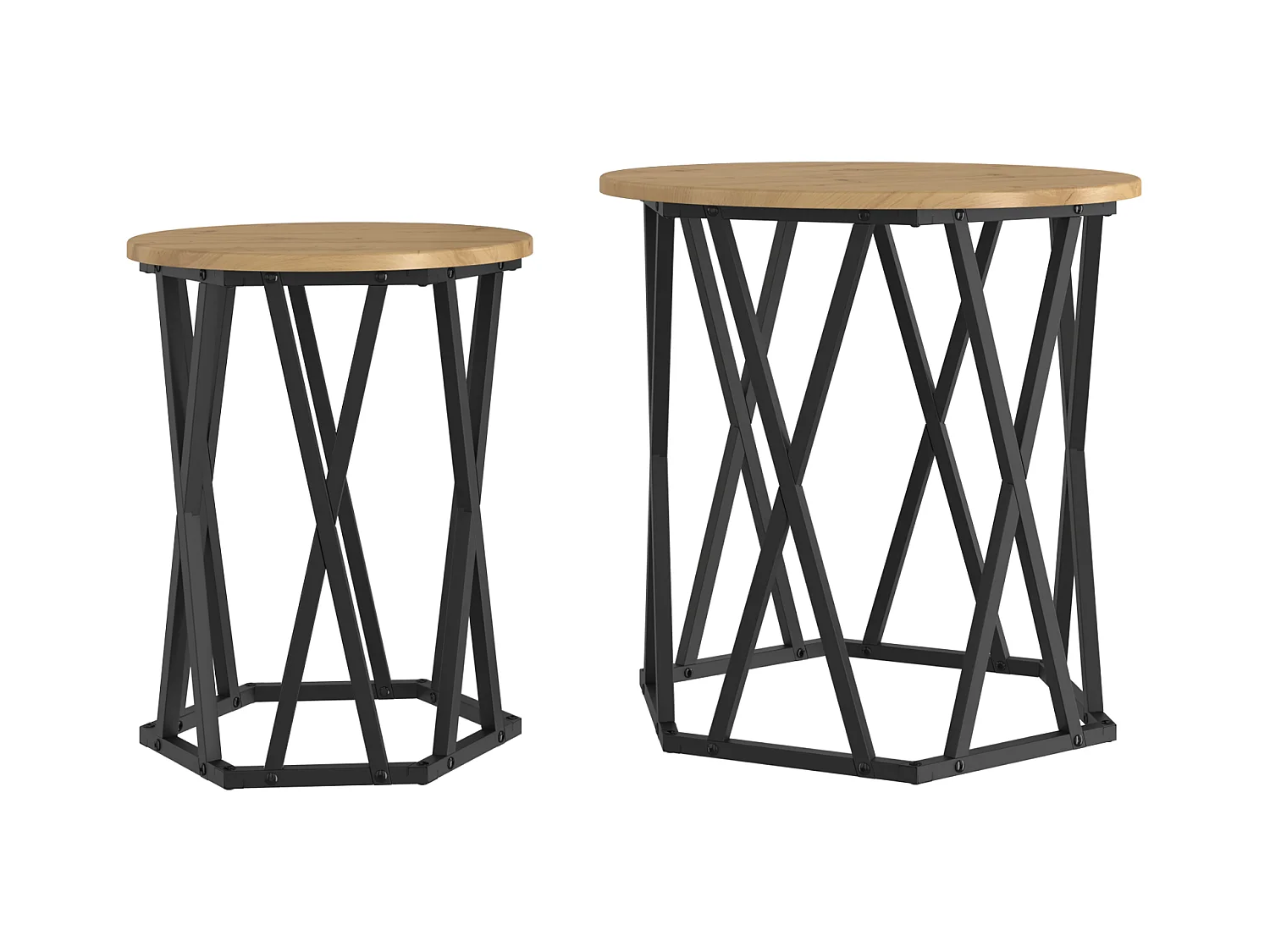 tavolini laterali in legno ingegnerizzato