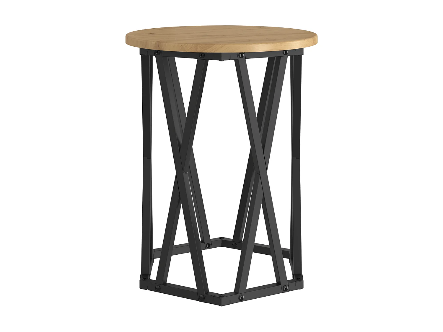 Tables d'appoint 2 pcs en bois d'ingénierie