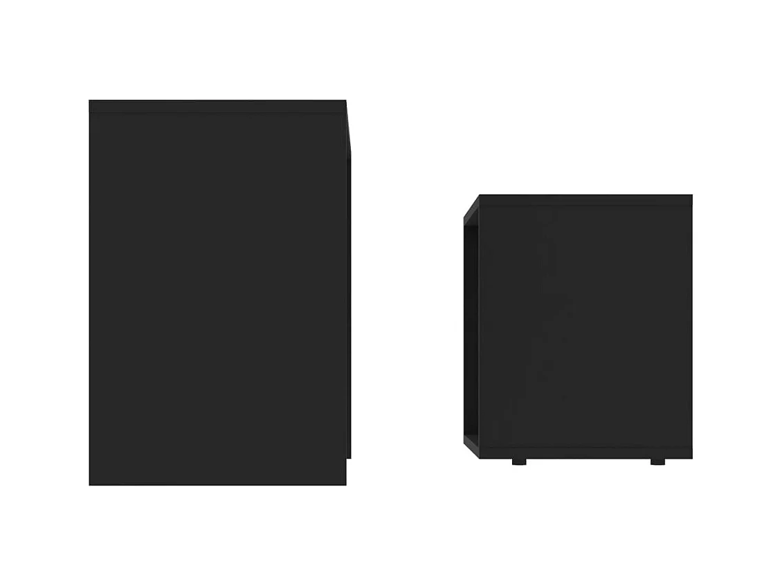 Set di tavolini da caffè Nero 48x30x45 cm Legno ingegnerizzato