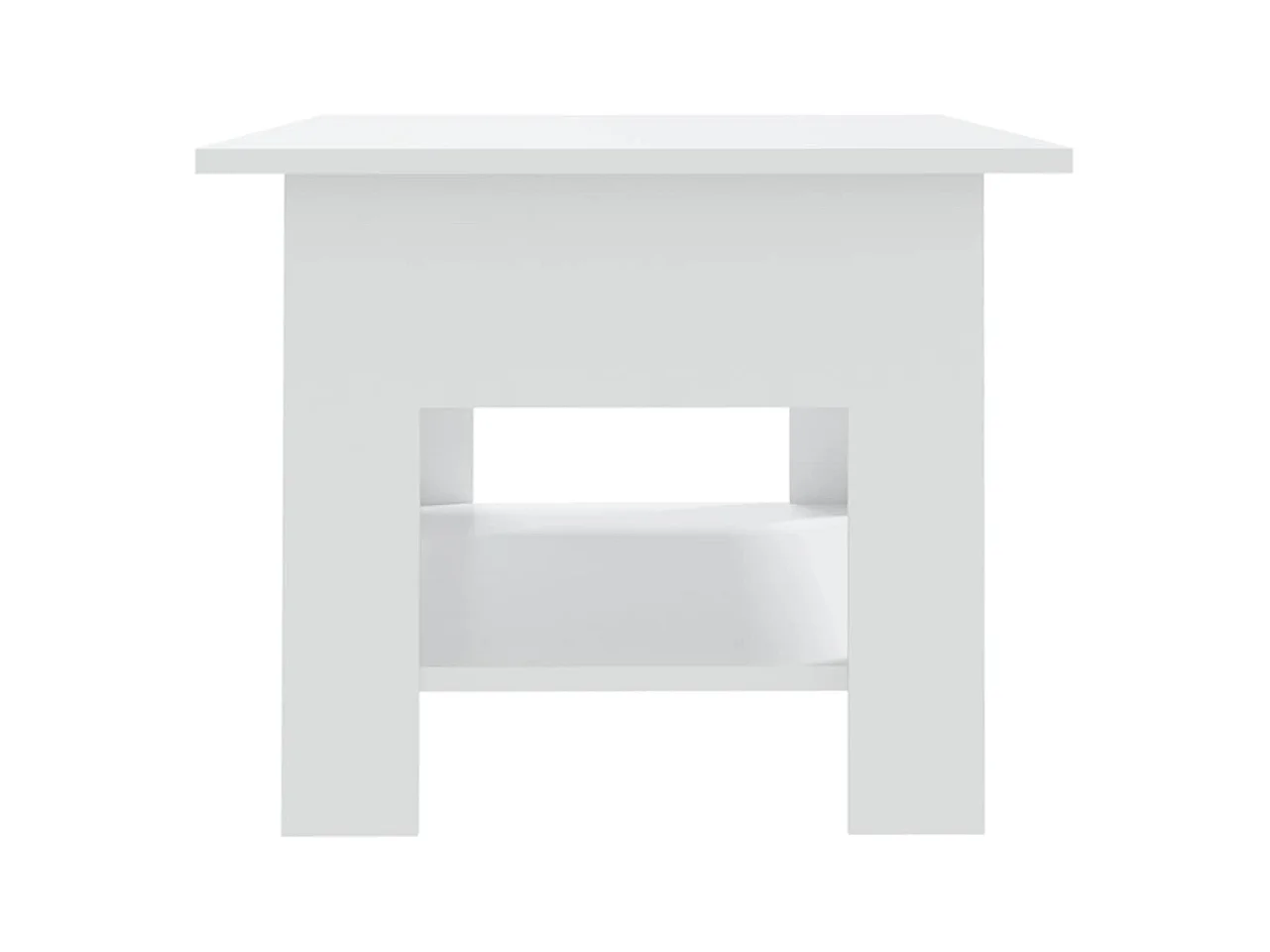 Table basse blanc 102x55x42 cm bois d'ingénierie