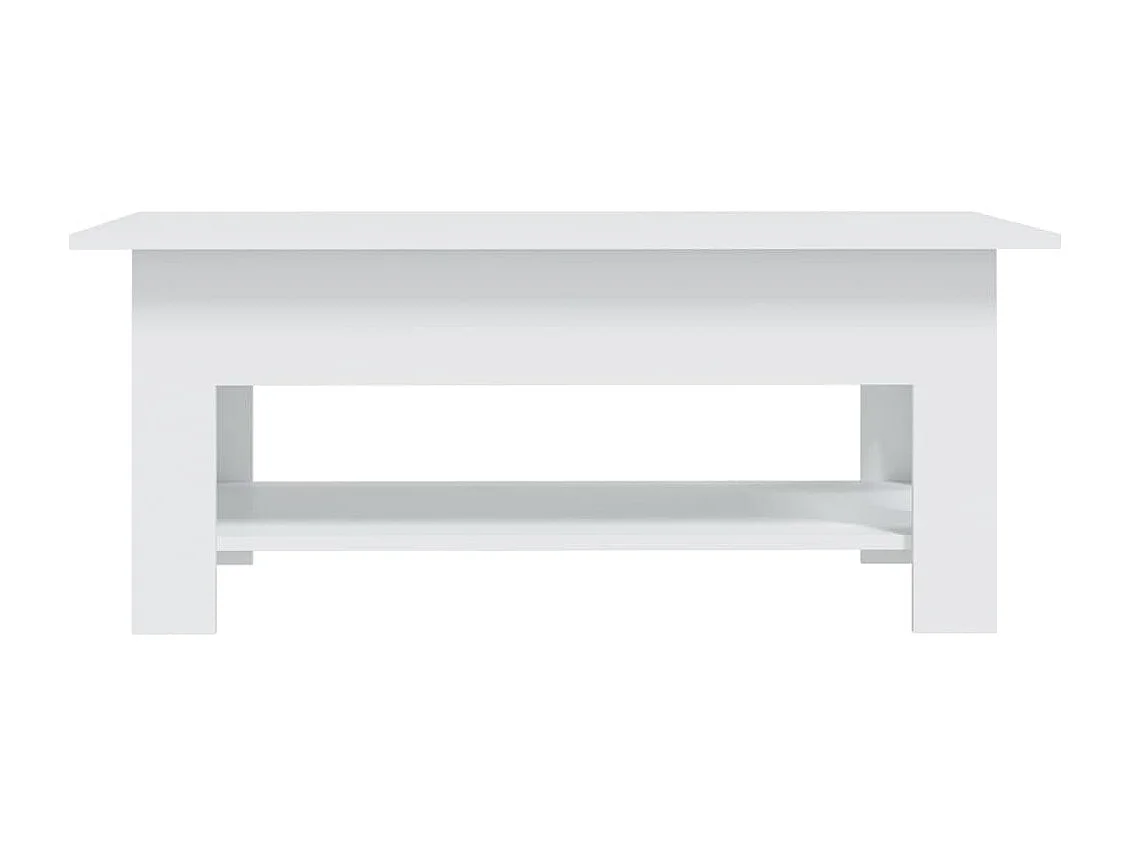 Table basse blanc 102x55x42 cm bois d'ingénierie