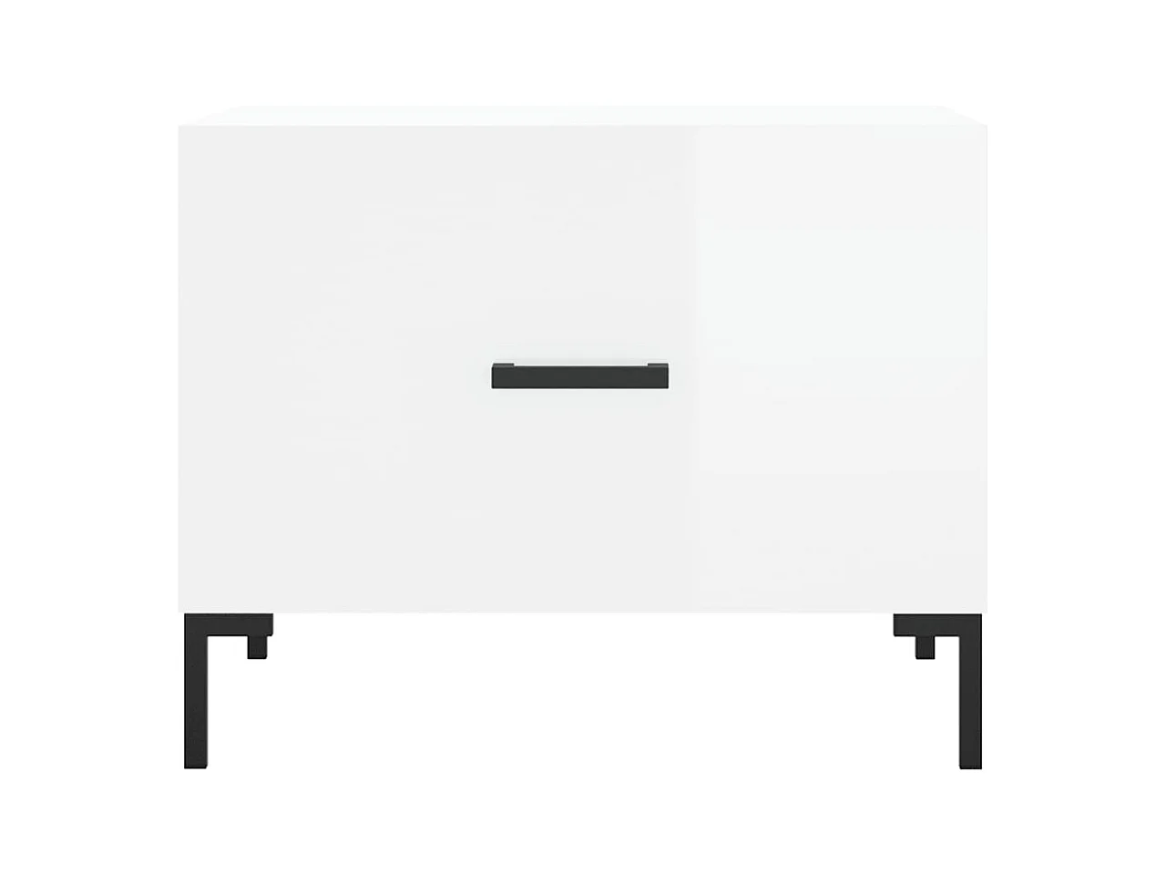 Salontafels 2 stuks wit hoogglans 50x50x40cm bewerkt hout