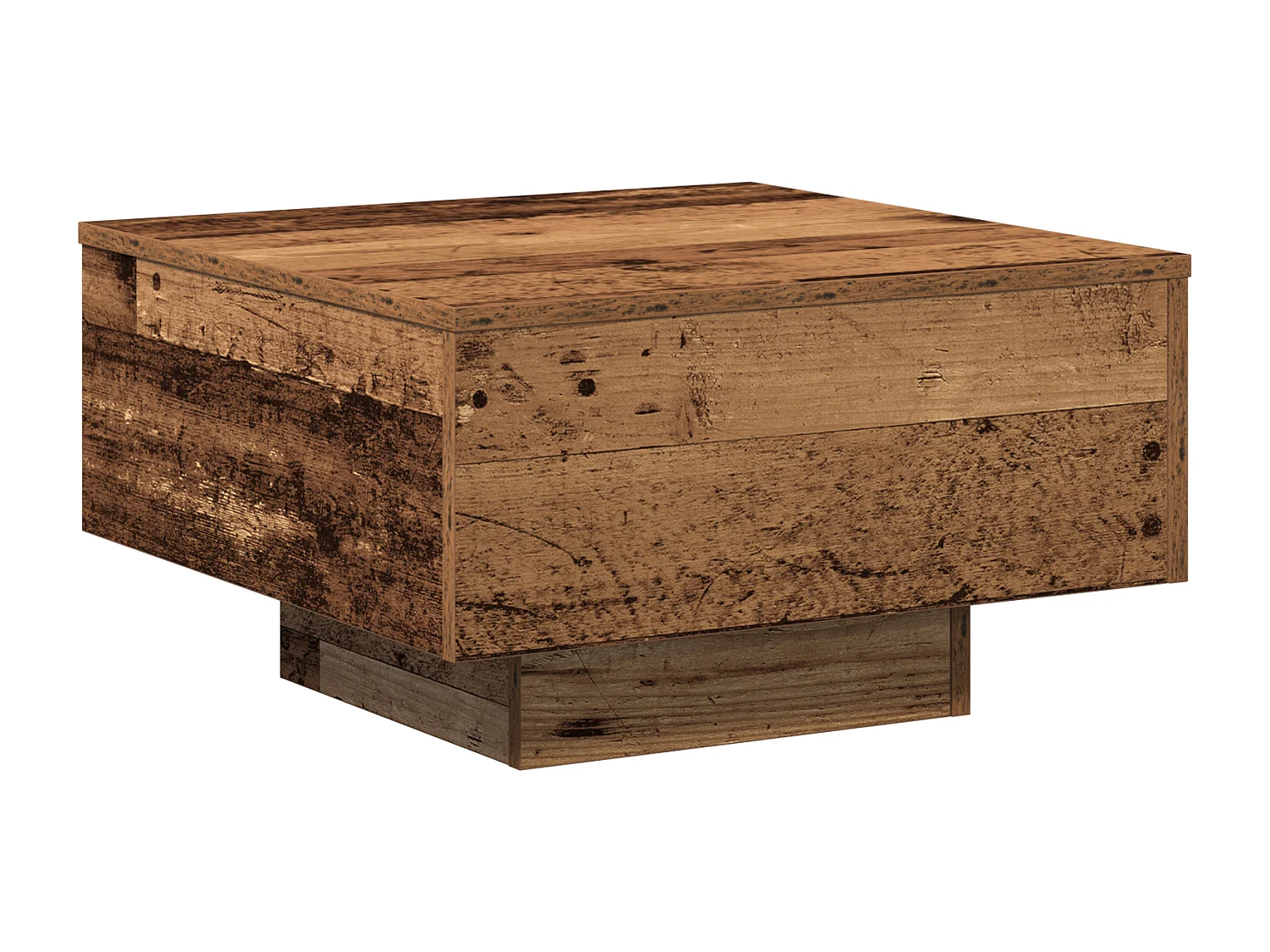 Table Basse , Bois Ancien, 55x55x31 cm, Bois Ingénierie