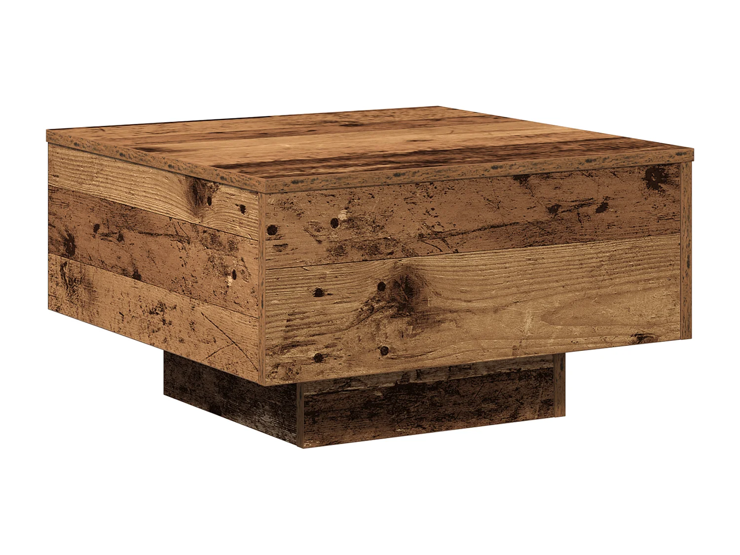 Table Basse , Bois Ancien, 55x55x31 cm, Bois Ingénierie