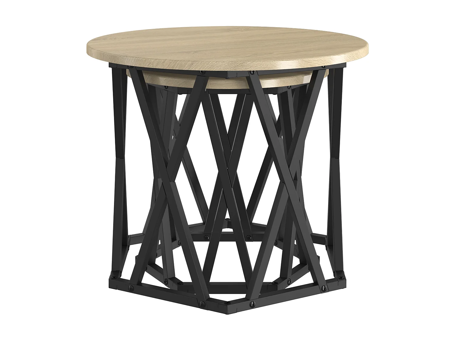 Tables d'appoint empilables 2 pcs Chêne Sonoma Bois reconstitué