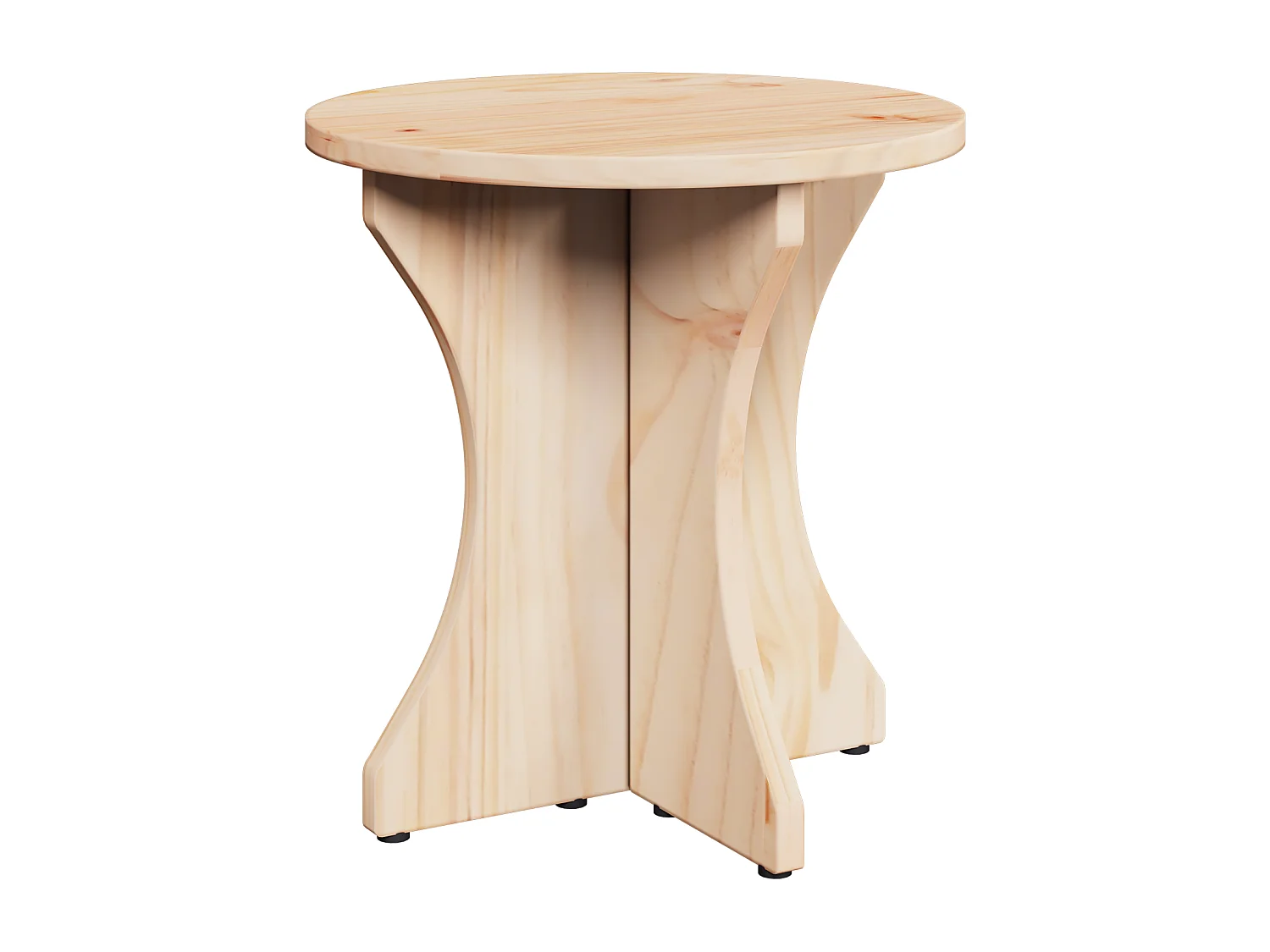 Mesa de centro 3 piezas Natural 46 x 46 x 47 cm Madera maciza de pino