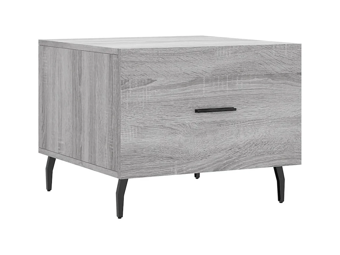 Salontafels 2 stuks sonoma grijs 50x50x40 cm bewerkt hout