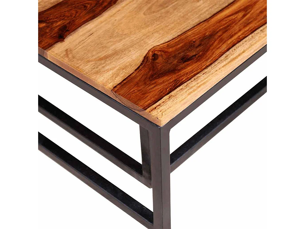 2-delige salontafelset, massief hout