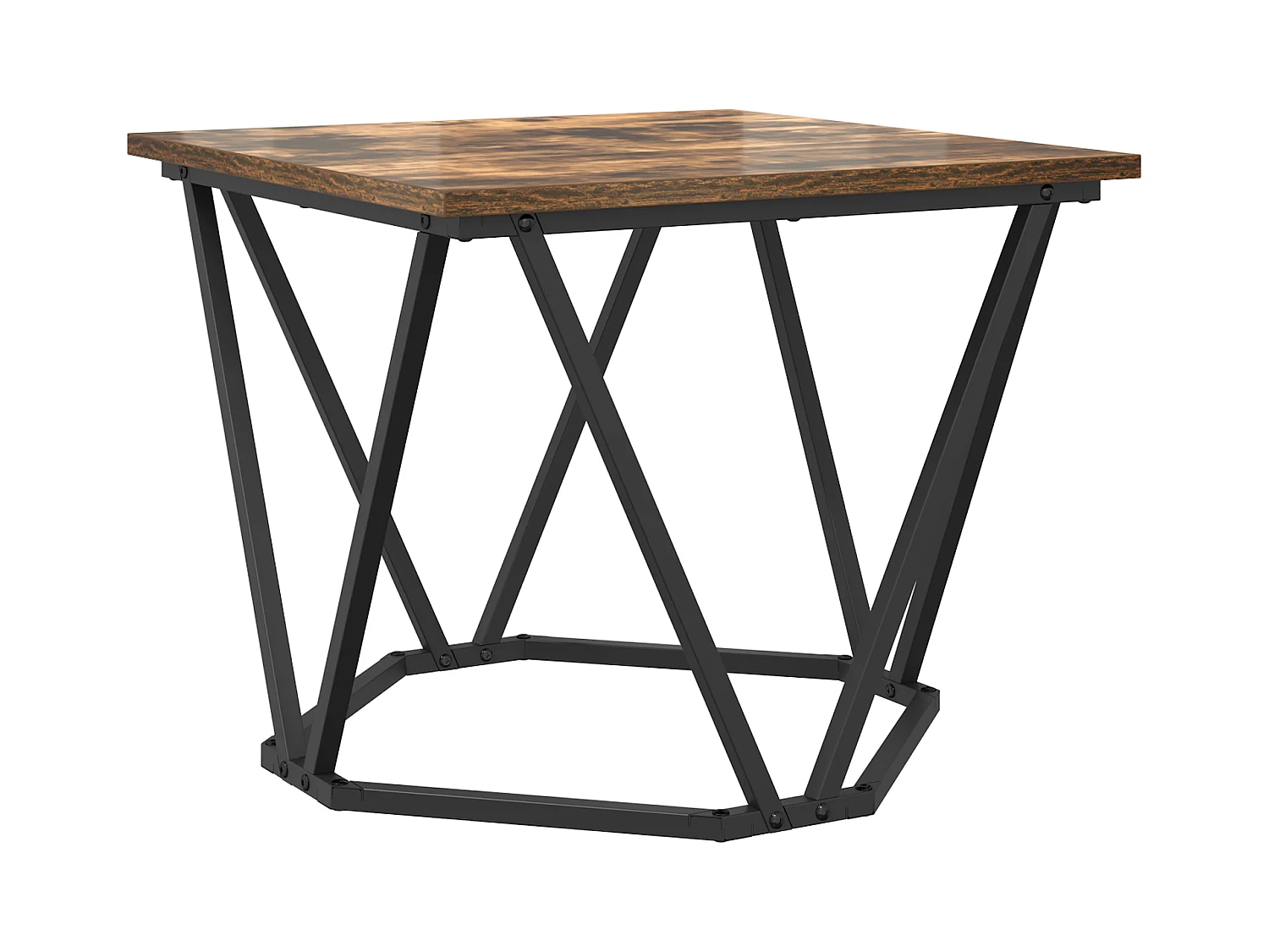 Tables d'appoint 3 pcs en bois d'ingénierie chêne fumé