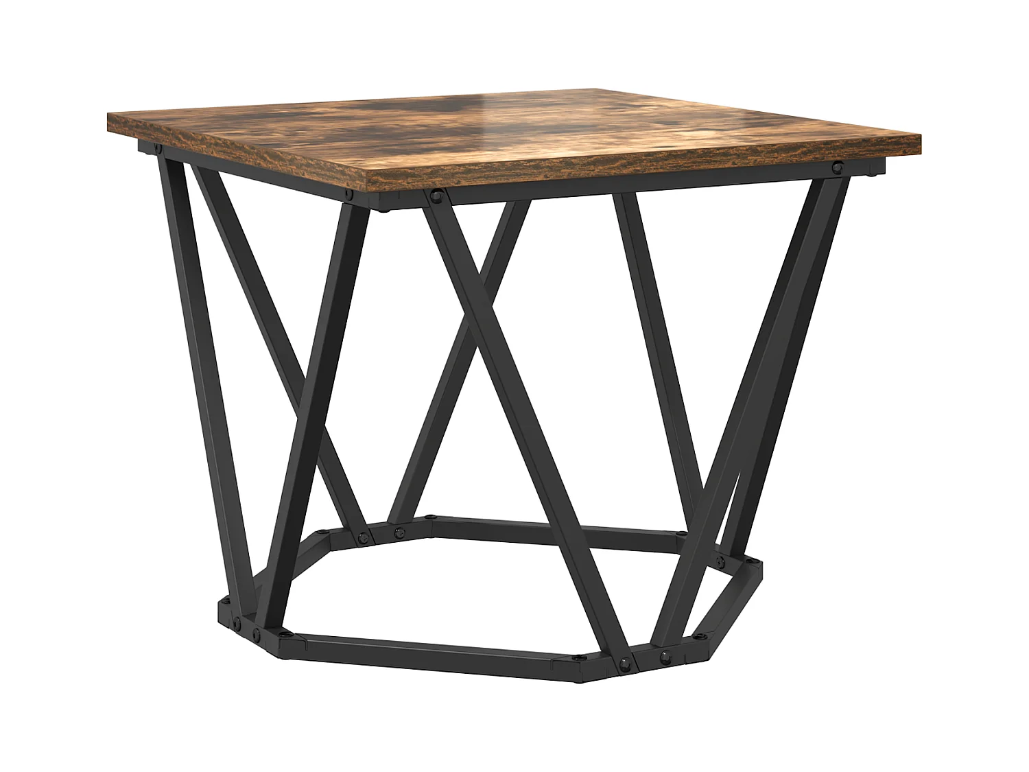 Tables d'appoint 3 pcs en bois d'ingénierie chêne fumé