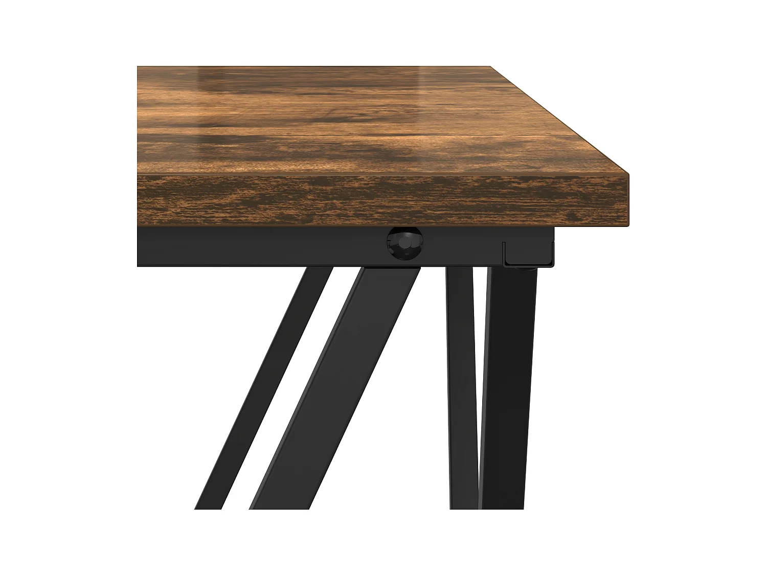 Tables d'appoint 3 pcs en bois d'ingénierie chêne fumé