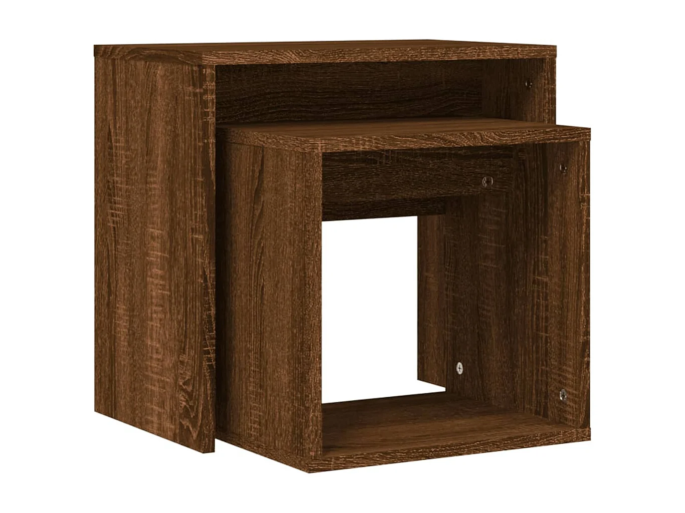 Tables basses gigognes 2 pcs chêne marron bois d'ingénierie