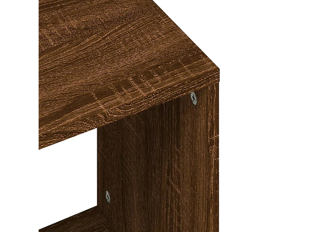 Tables basses gigognes 2 pcs chêne marron bois d'ingénierie