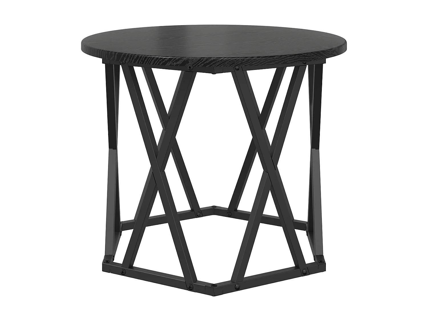 Mesas auxiliares apilables 2 piezas Madera de roble negro