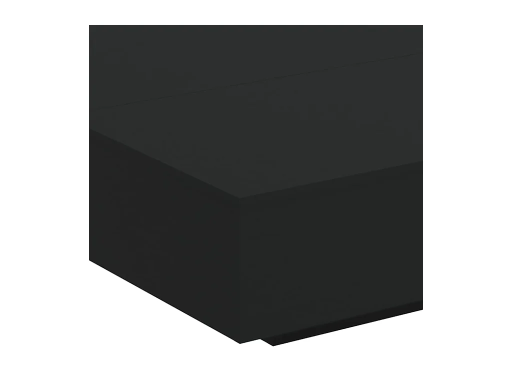 Table basse noir 100x100x31 cm bois d'ingénierie