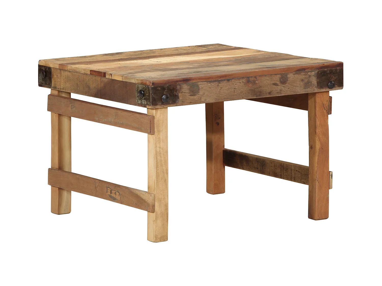 Table basse 55x60x40 cm Bois recyclé