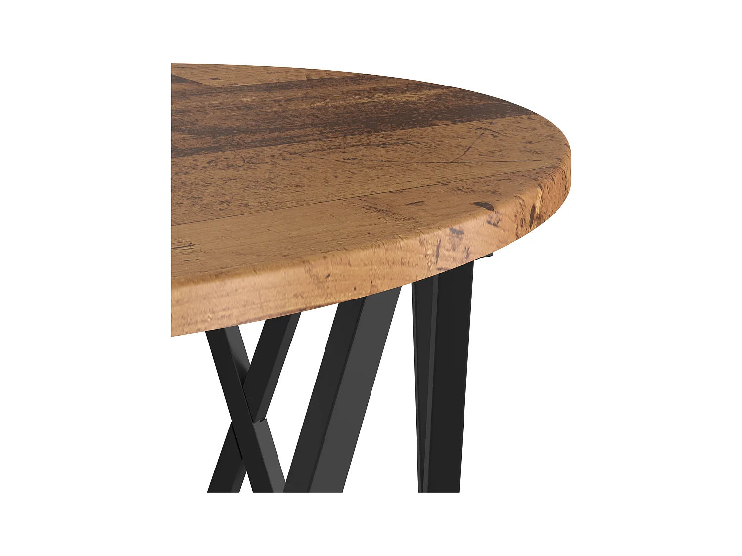 2-delige bijzettafel in antiek hout