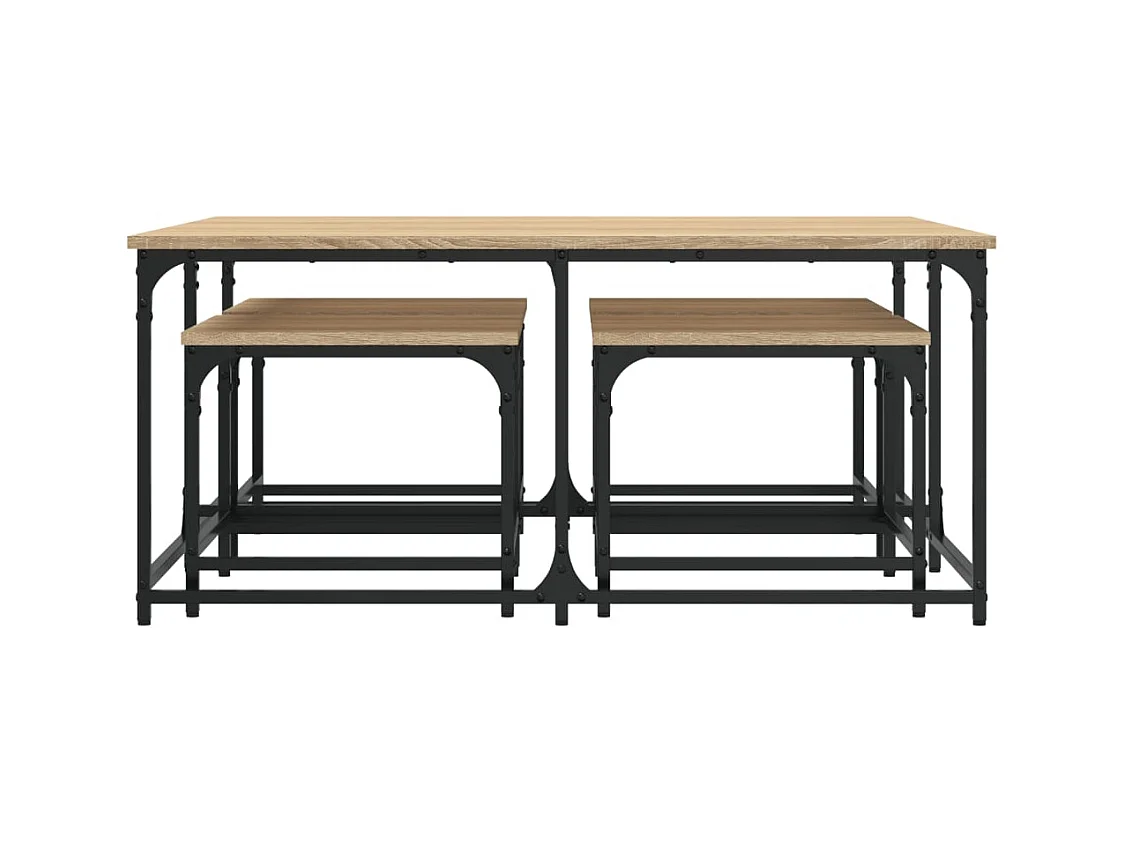 Tables basses gigognes 5 pcs chêne sonoma bois d'ingénierie