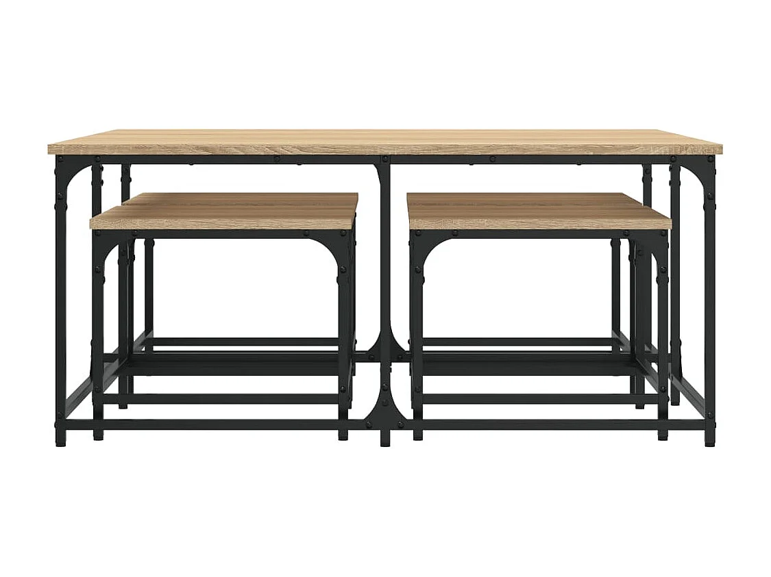 Tables basses gigognes 5 pcs chêne sonoma bois d'ingénierie