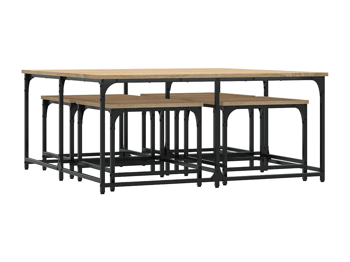 Tables basses gigognes 5 pcs chêne sonoma bois d'ingénierie