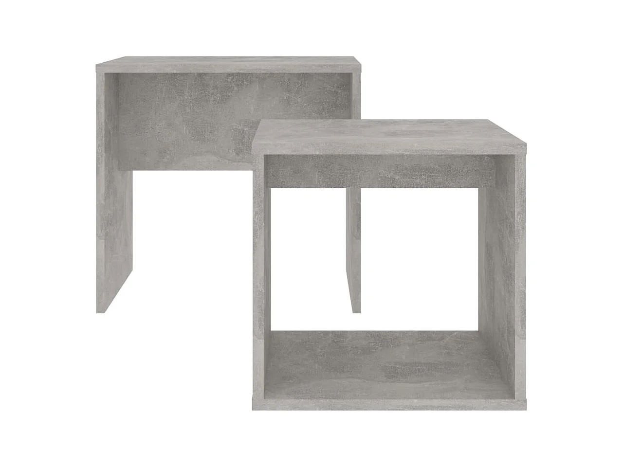 Ensemble de table basse Gris béton 48x30x45 cm Bois ingénierie