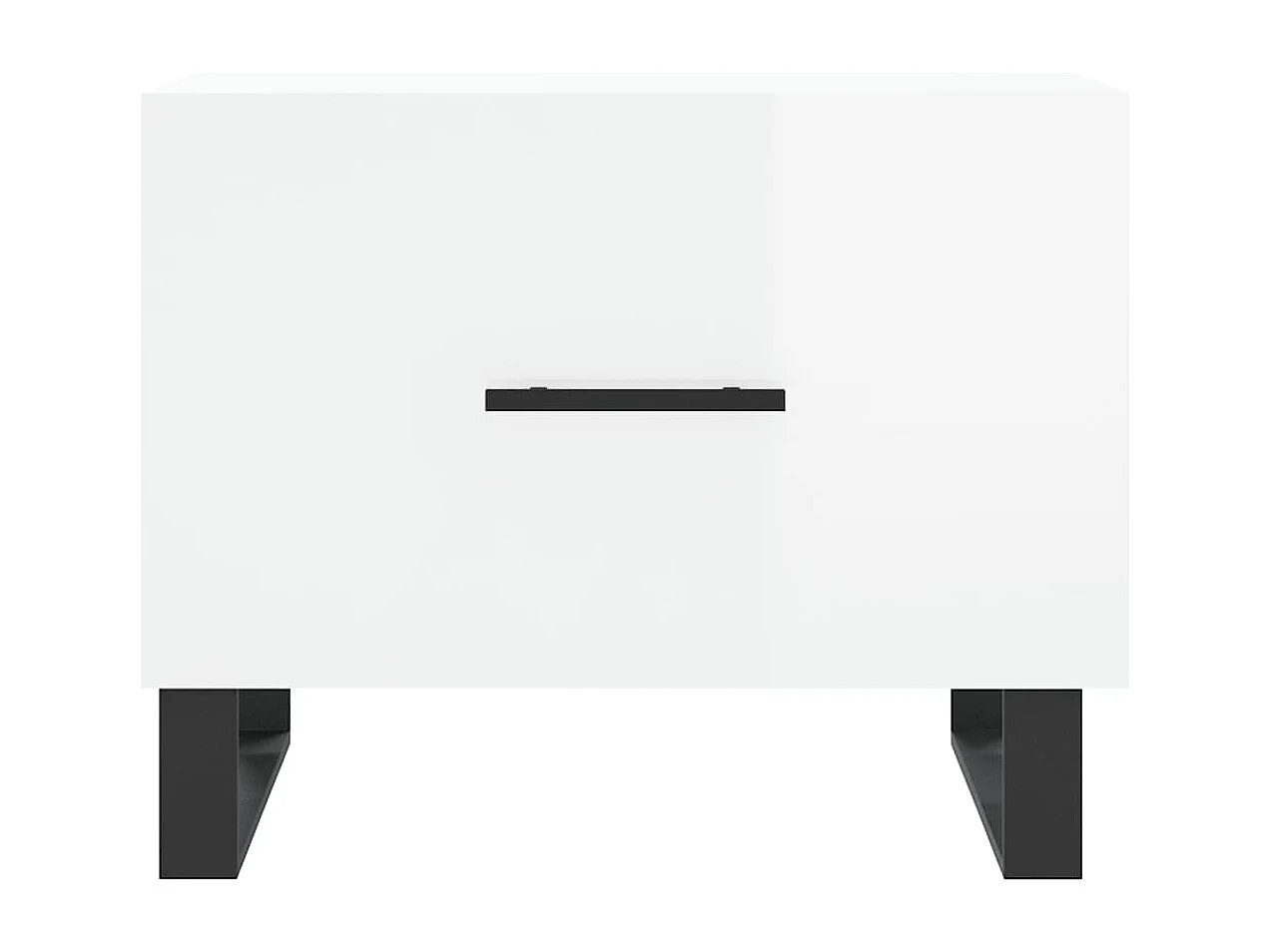 Tavolini da caffè 2 pezzi bianco lucido 50x50x40cm in legno ingegnerizzato