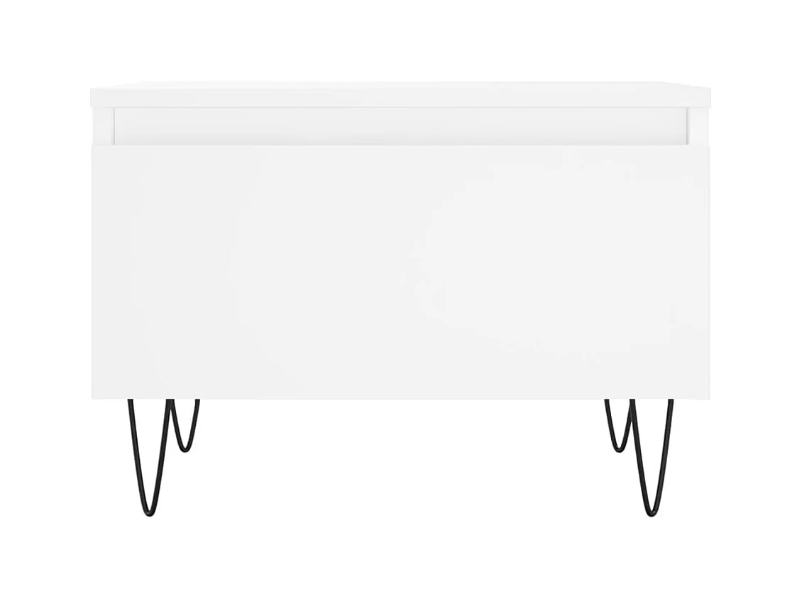 Salontafels 2 stuks wit 50x46x35 cm bewerkt hout