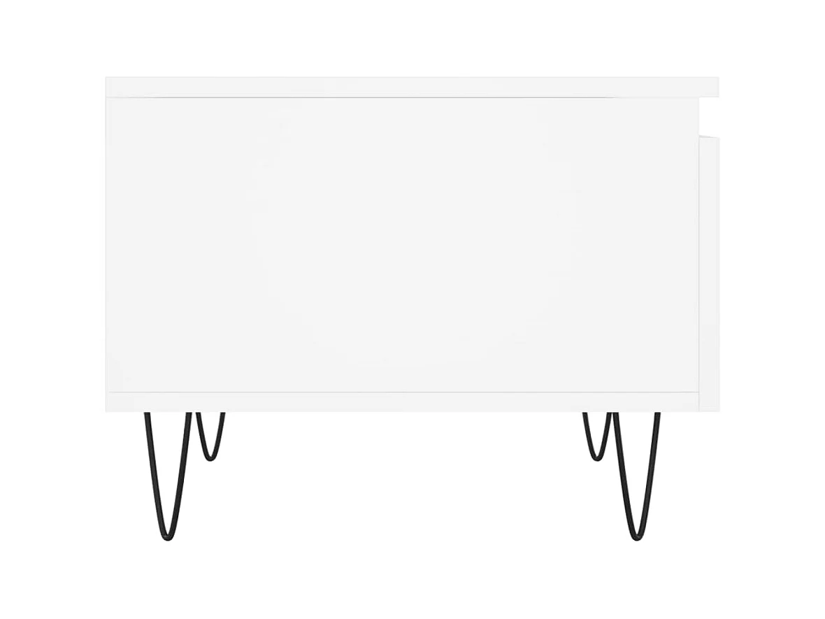 Salontafels 2 stuks wit 50x46x35 cm bewerkt hout