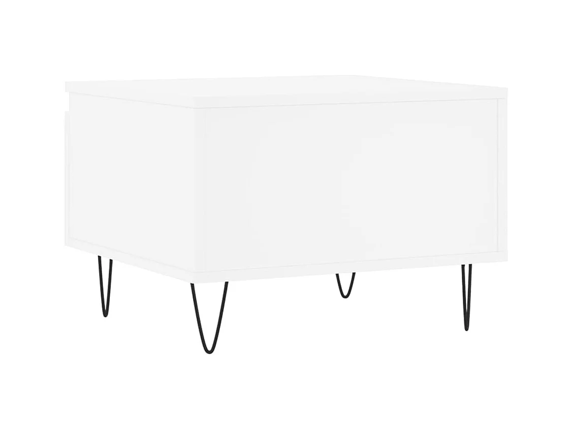 Salontafels 2 stuks wit 50x46x35 cm bewerkt hout