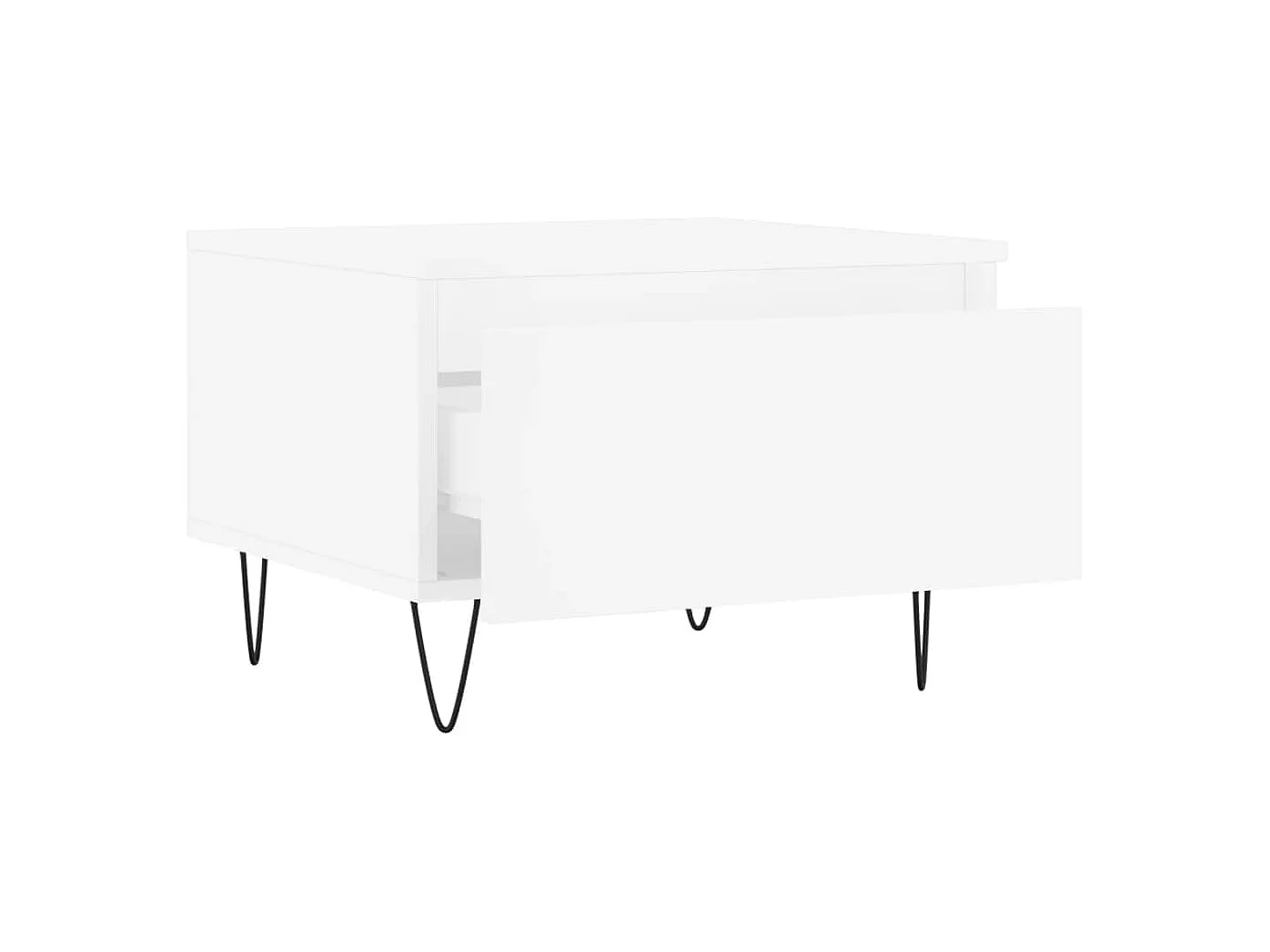 Tables basses 2 pcs blanc 50x46x35 cm bois d'ingénierie