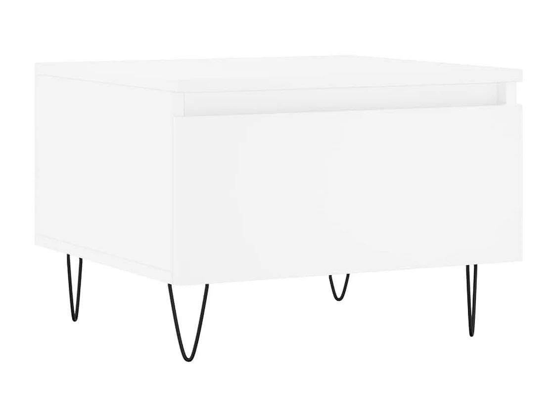 Tables basses 2 pcs blanc 50x46x35 cm bois d'ingénierie