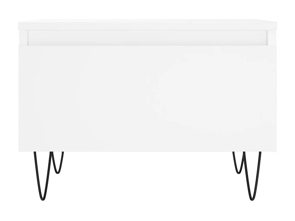 Tables basses 2 pcs blanc 50x46x35 cm bois d'ingénierie