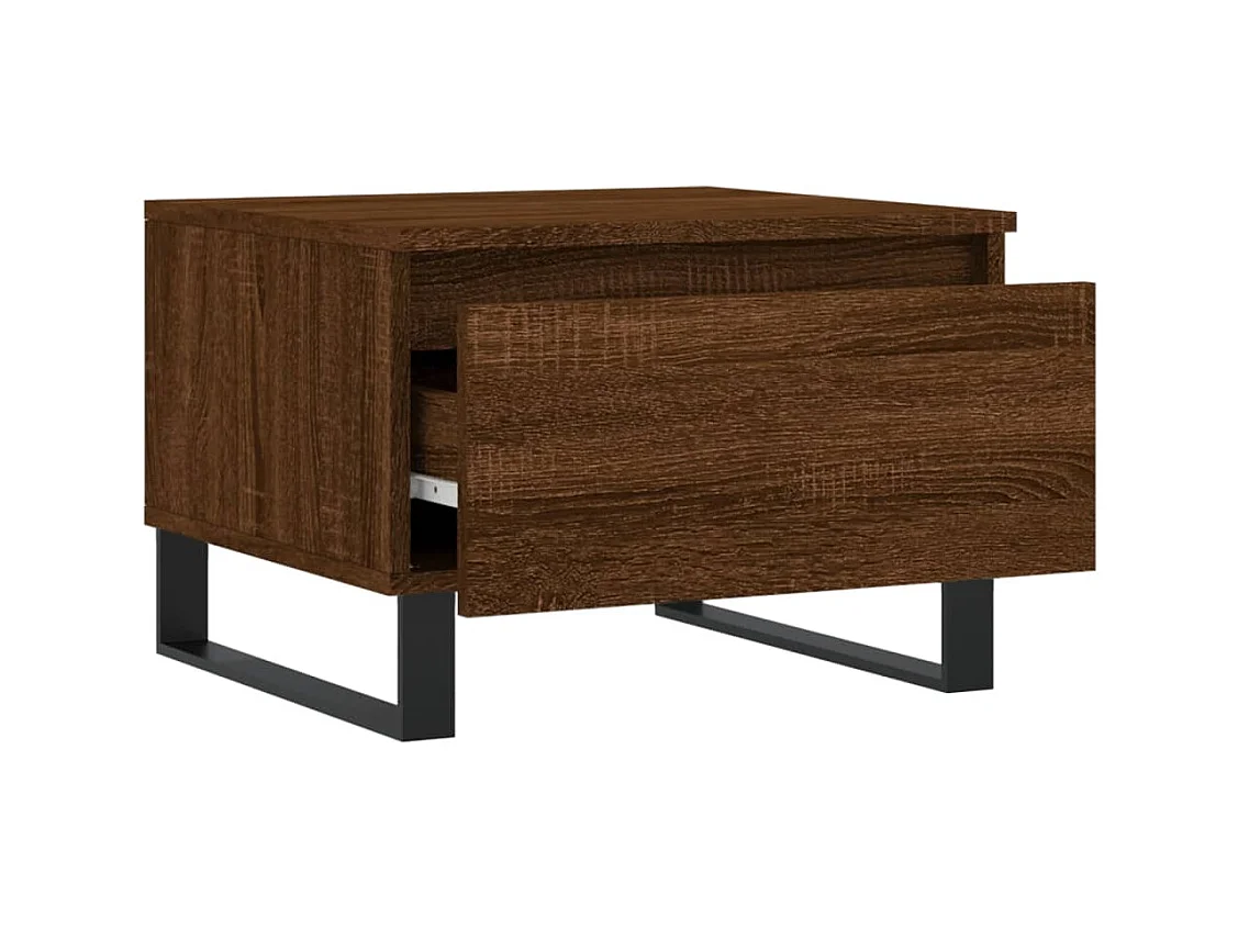 Tables basses 2 pcs chêne marron 50x46x35 cm bois d'ingénierie