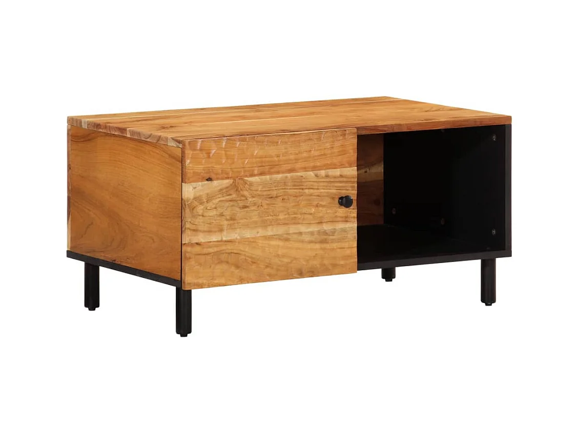 Table basse 80x50x40 cm bois massif d'acacia
