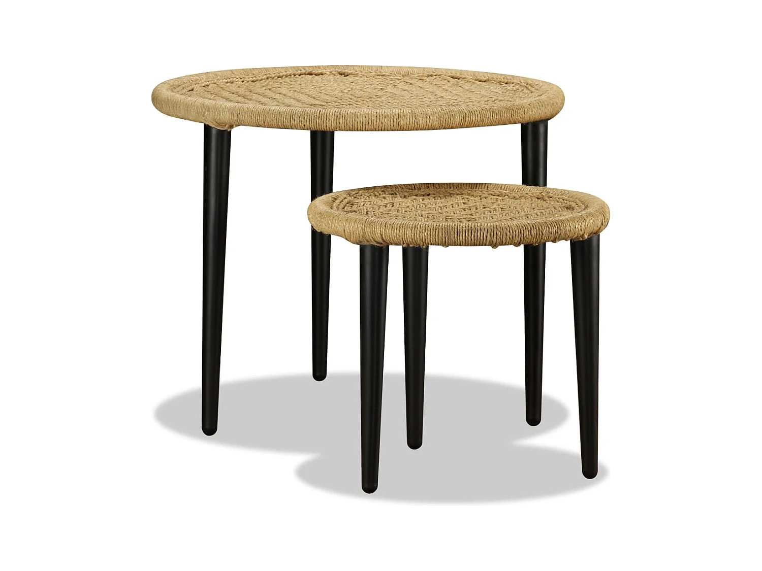 Table basse 2 pcs jute naturelle