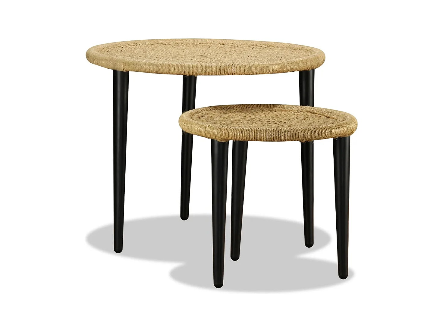 Table basse 2 pcs jute naturelle