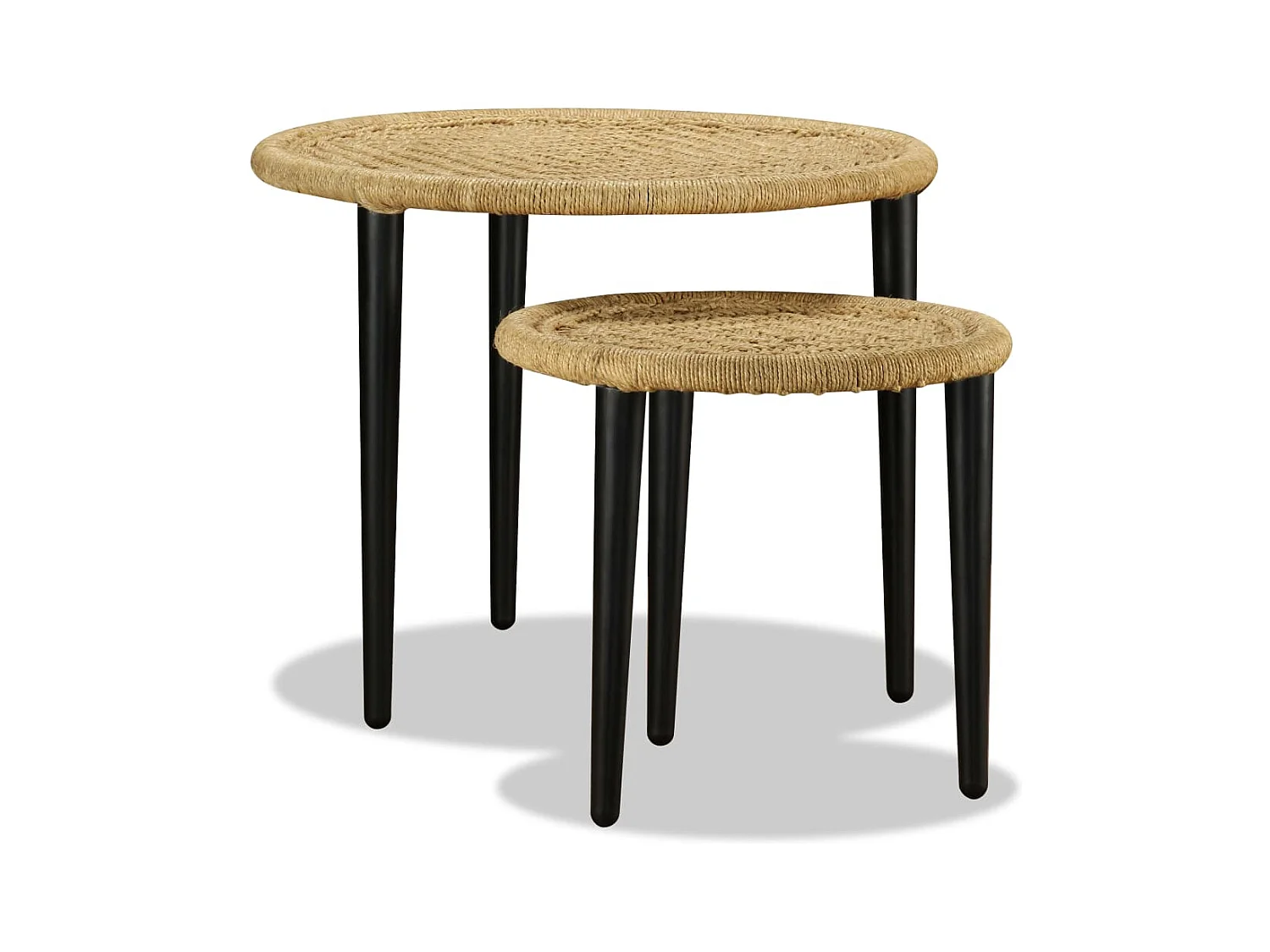 Table basse 2 pcs jute naturelle