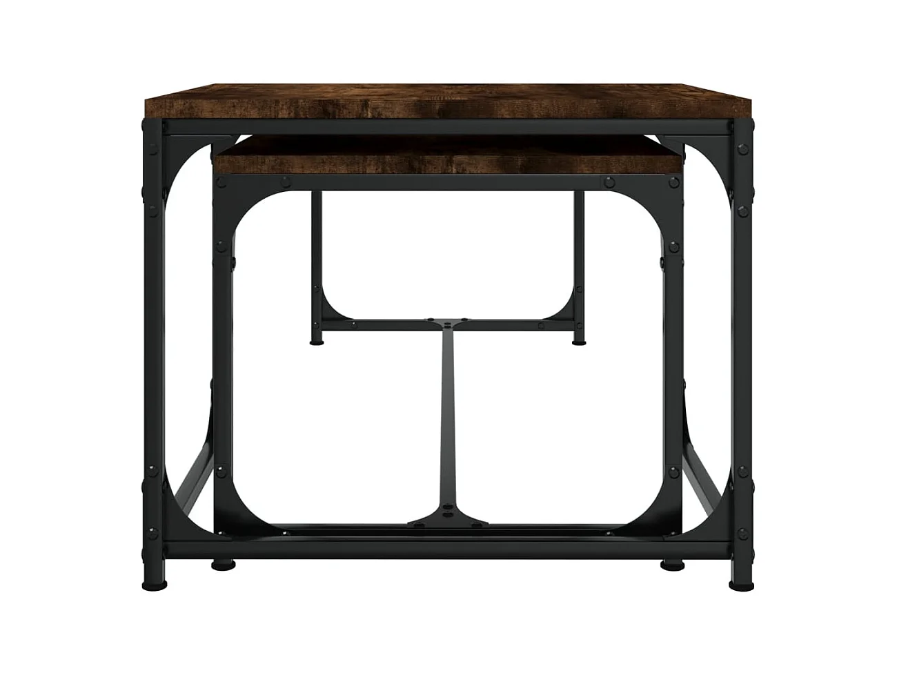 Tables basses 2 pcs Chêne fumé Bois d'ingénierie