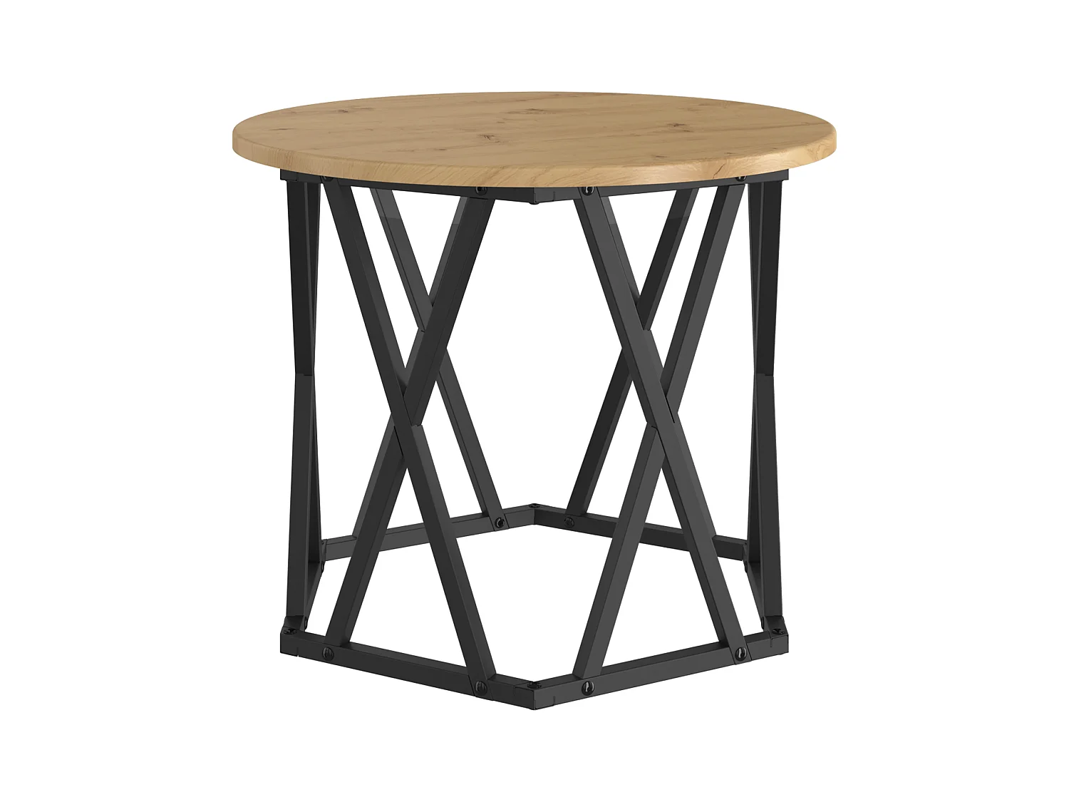 stuks stapelbare bijzettafels van bewerkt hout en eikenhout, vakmanschap