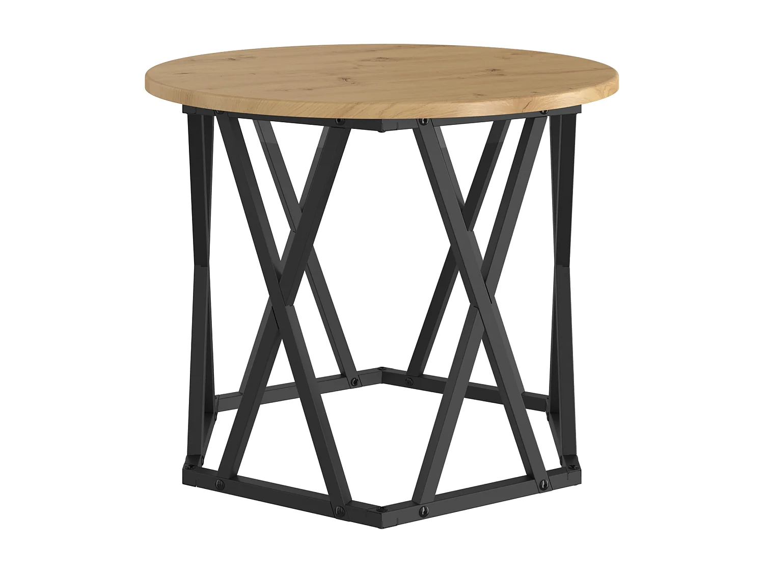 stuks stapelbare bijzettafels van bewerkt hout en eikenhout, vakmanschap