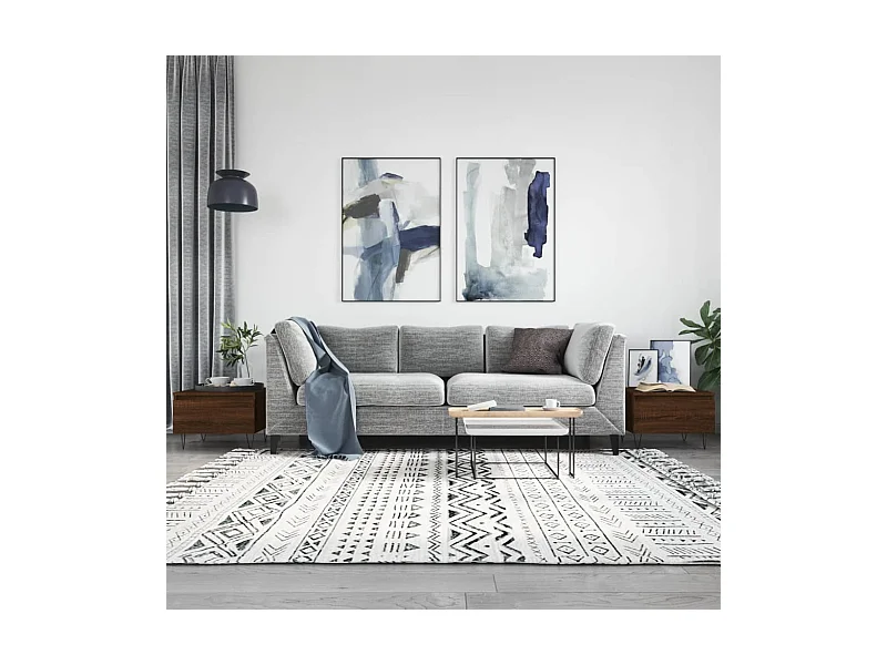 Tables basses 2 pcs chêne marron 50x46x35 cm bois d'ingénierie