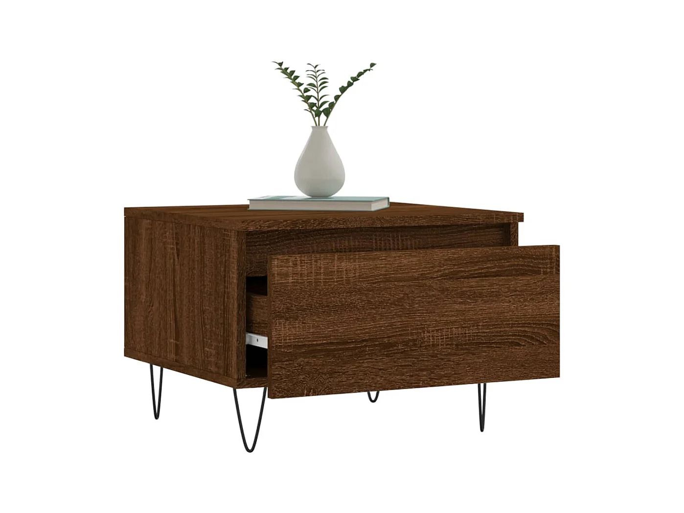 Tables basses 2 pcs chêne marron 50x46x35 cm bois d'ingénierie