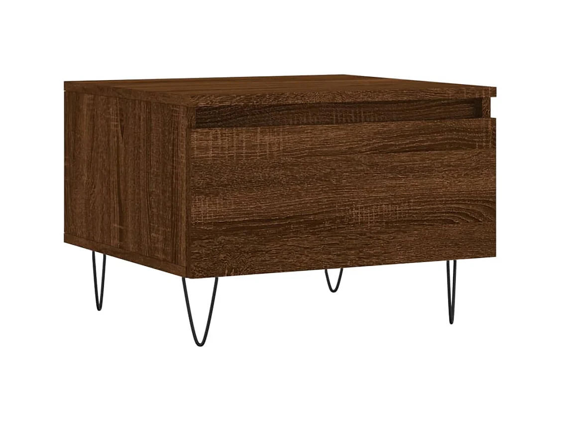 Tables basses 2 pcs chêne marron 50x46x35 cm bois d'ingénierie