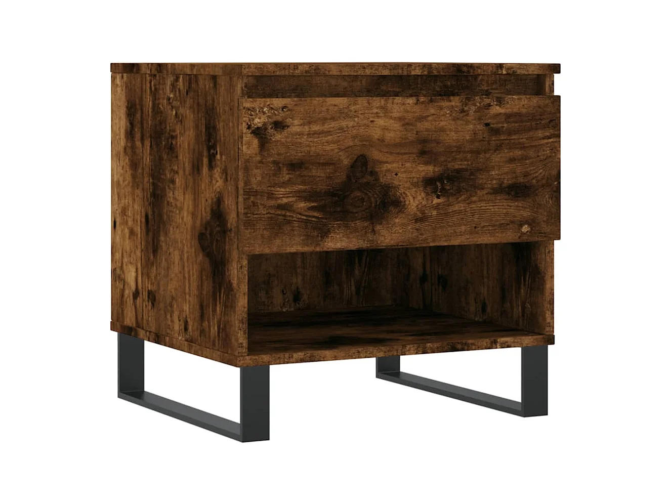 Salontafels 2 stuks gerookt eiken 50x46x50 cm bewerkt hout