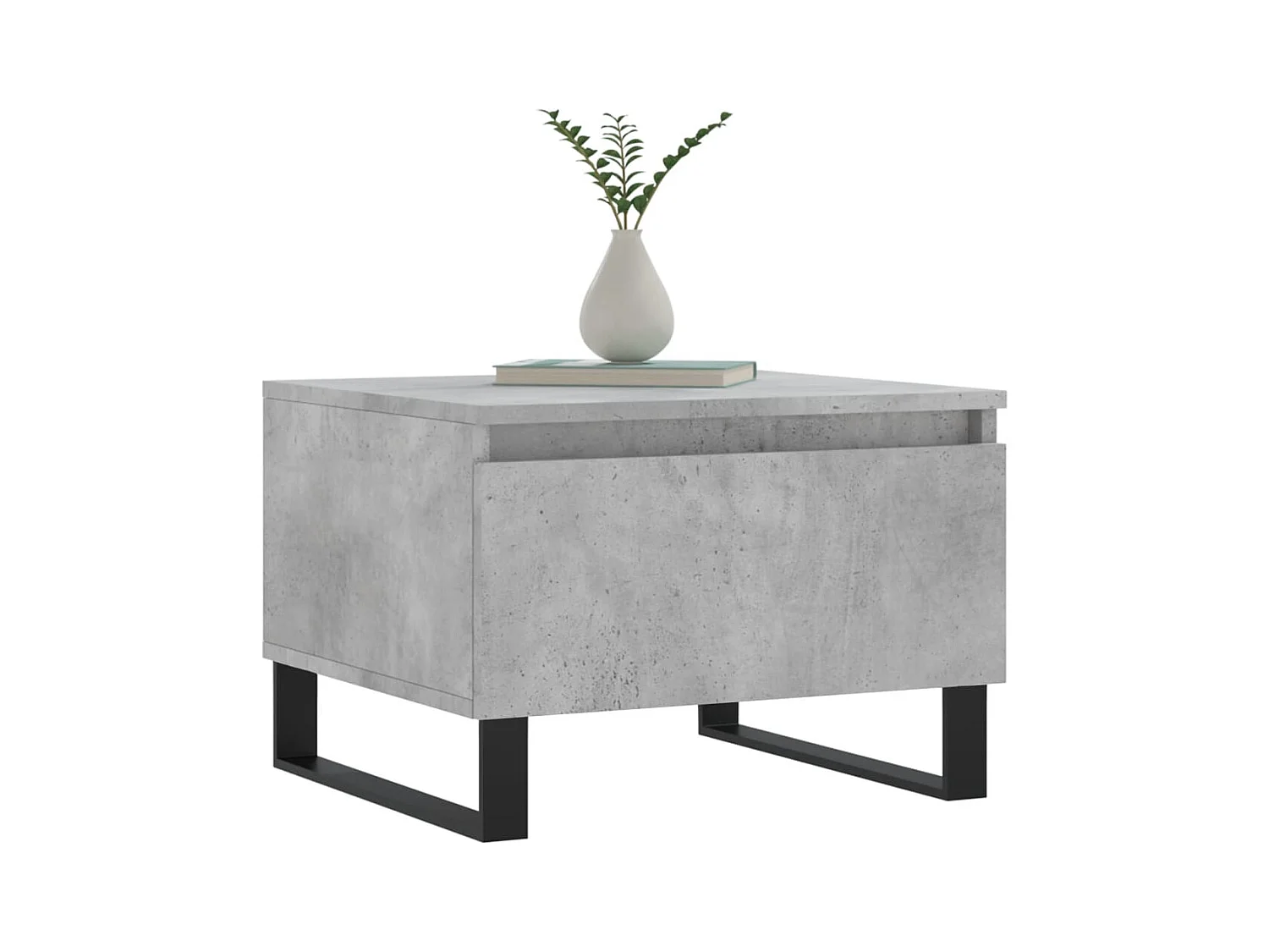 Salontafels 2 stuks betongrijs 50x46x35 cm bewerkt hout